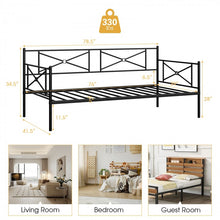 Load image into Gallery viewer, Modern Minimalist Multifunctional Metal Sofa Bed
