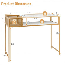 Charger l&#39;image dans la galerie, Costway Modern Console Tables for Entryway with Marble Top and Wire Storage Baskets - Suitable for Living Room and Porch
