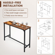 Charger l&#39;image dans la galerie, Industrial Counter Height Dining Table with Metal Frame - Suitable for Bar and Restaurant
