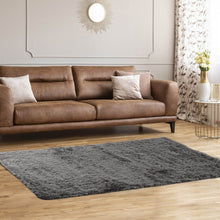 Load image into Gallery viewer, Modern Gray High-Pile Living Room Area Rug
