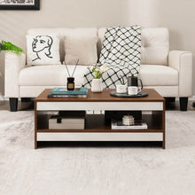Charger l&#39;image dans la galerie, Modern Rectangular Coffee Table with Open Shelving - Suitable for Living Room and Office
