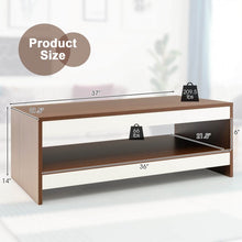 Charger l&#39;image dans la galerie, Modern Rectangular Coffee Table with Open Shelving - Suitable for Living Room and Office
