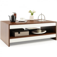 Charger l&#39;image dans la galerie, Modern Rectangular Coffee Table with Open Shelving - Suitable for Living Room and Office
