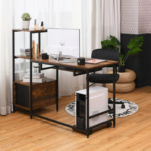 Charger l&#39;image dans la galerie, Industrial Style Multifunctional Computer Desk with Mobile CPU Stand
