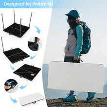 Load image into Gallery viewer, Costway Outdoor Folding Camping Table with Rust-Resistant Frame - Suitable for Camping and Hiking
