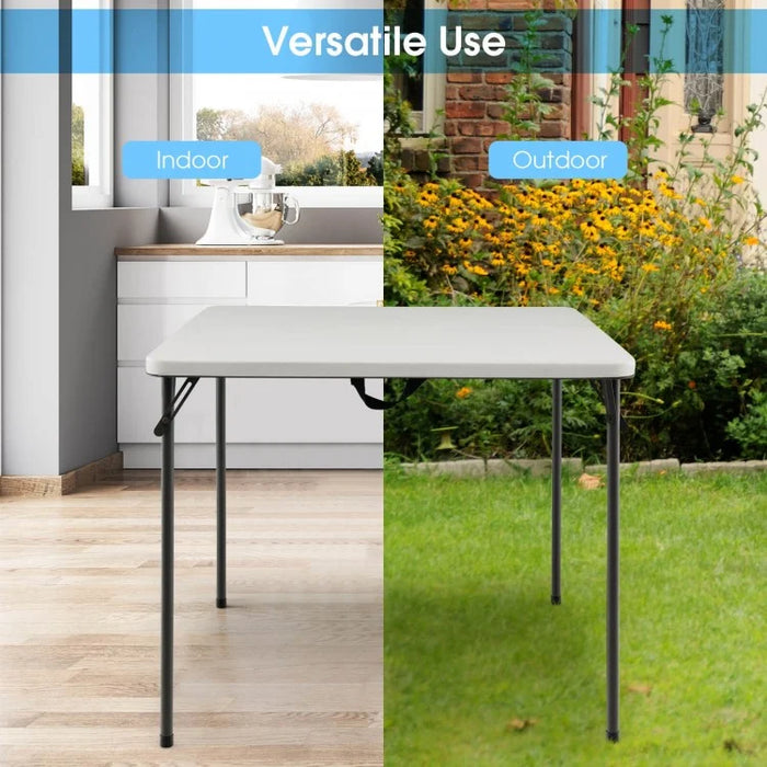 Costway Outdoor Folding Camping Table with Rust-Resistant Frame - Suitable for Camping and Hiking