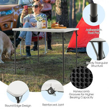 Load image into Gallery viewer, Costway Outdoor Folding Camping Table with Rust-Resistant Frame - Suitable for Camping and Hiking
