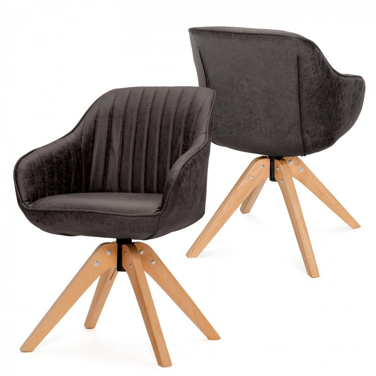 Costway Modern Minimalist Swivel Chair for Living Room - Supports Up to 330 lbs with Anti-Slip Feet