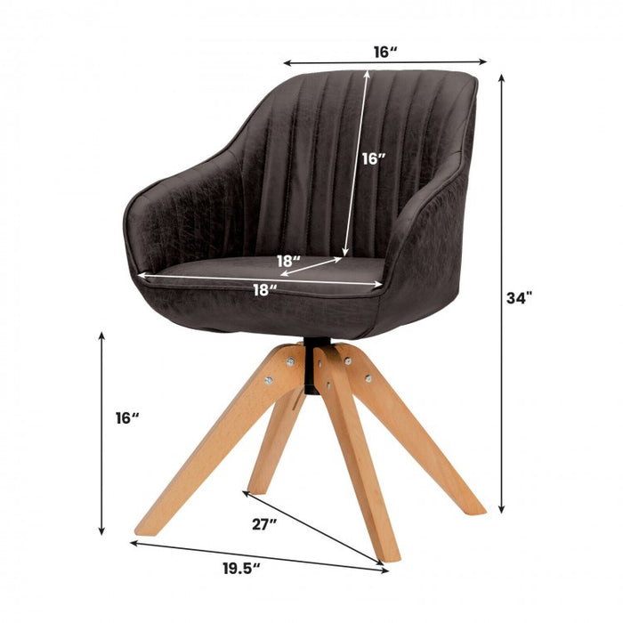 Costway Modern Minimalist Swivel Chair for Living Room - Supports Up to 330 lbs with Anti-Slip Feet