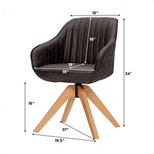 Charger l&#39;image dans la galerie, Costway Modern Minimalist Swivel Chair for Living Room - Supports Up to 330 lbs with Anti-Slip Feet
