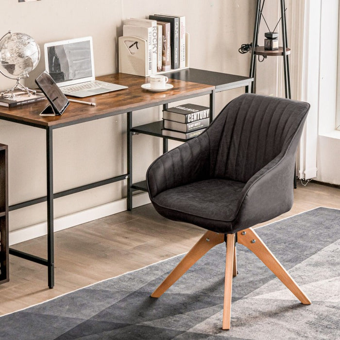 Costway Modern Minimalist Swivel Chair for Living Room - Supports Up to 330 lbs with Anti-Slip Feet