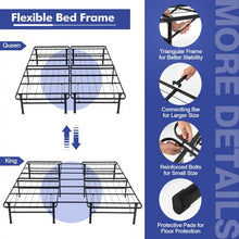 Load image into Gallery viewer, Costway Industrial Style King Size Bed with Under-Bed Storage - Full Size Bed Option Suitable for Bedroom and Apartment
