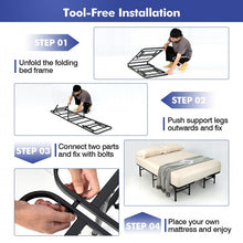 Load image into Gallery viewer, Costway Industrial Style King Size Bed with Under-Bed Storage - Full Size Bed Option Suitable for Bedroom and Apartment
