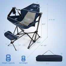 Load image into Gallery viewer, Outdoor Camping Rocking Chair with Retractable Footrest and Portable Carrying Bag - Suitable for Fishing and Picnics
