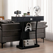 Load image into Gallery viewer, Costway Modern Small Entryway Table with Drawers and Shelves - Suitable for Living Room and Dining Area
