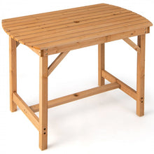 Charger l&#39;image dans la galerie, Outdoor Wooden Dining Table with Built-in Umbrella Hole - Suitable for Patio, Backyard, and Poolside
