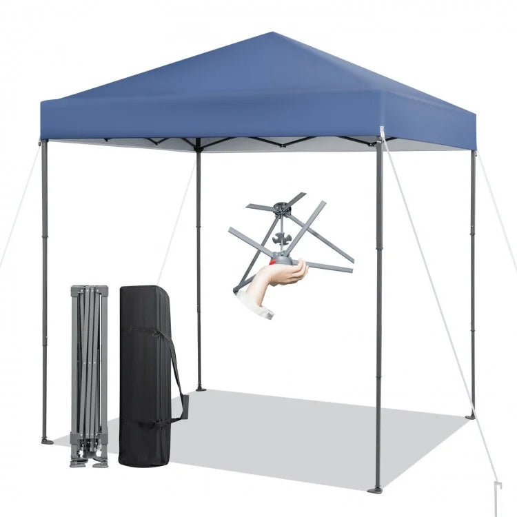 Costway 6.6 x 6.6 Feet Outdoor Shade Canopy Pop-Up Tent - Suitable for Camping, Picnics, Parties, and Weddings