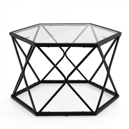 Modern Glass Coffee Table - Central Table Suitable for Living Room and Cafe