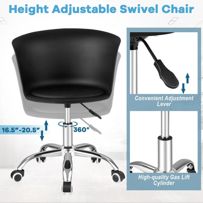 Costway Modern 2-Piece Small Swivel Chair Set - Office Chair and Computer Chair Suitable for Bedroom, Study, and Conference Room