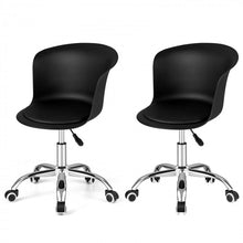 Load image into Gallery viewer, Costway Modern 2-Piece Small Swivel Chair Set - Office Chair and Computer Chair Suitable for Bedroom, Study, and Conference Room
