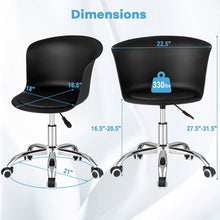 Load image into Gallery viewer, Costway Modern 2-Piece Small Swivel Chair Set - Office Chair and Computer Chair Suitable for Bedroom, Study, and Conference Room
