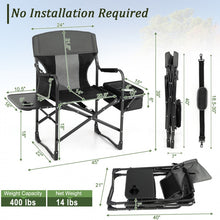 Charger l&#39;image dans la galerie, Folding Camp Chair with Cooler Bag and Folding Table - Suitable for Outdoor Camping, Beach, and Travel
