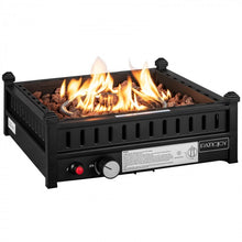 Charger l&#39;image dans la galerie, 16.5-Inch Portable Black Propane Fire Pit for Outdoor Camping and Patio
