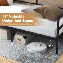 Load image into Gallery viewer, Black Modern Minimalist Metal Sofa Bed Frame with Storage Underneath
