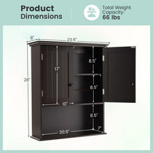 Charger l&#39;image dans la galerie, Wall-Mounted Double-Door Bathroom Cabinet with Shelves
