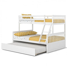 Load image into Gallery viewer, 3-in-1 Convertible Double Deck Bed with Guard Rails, Ladder, and Trundle Bed
