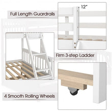 Load image into Gallery viewer, 3-in-1 Convertible Double Deck Bed with Guard Rails, Ladder, and Trundle Bed
