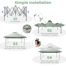 Charger l&#39;image dans la galerie, 13 x 13 Ft Pop-Up Canopy Tent, Foldable, with Wheeled Travel Bag
