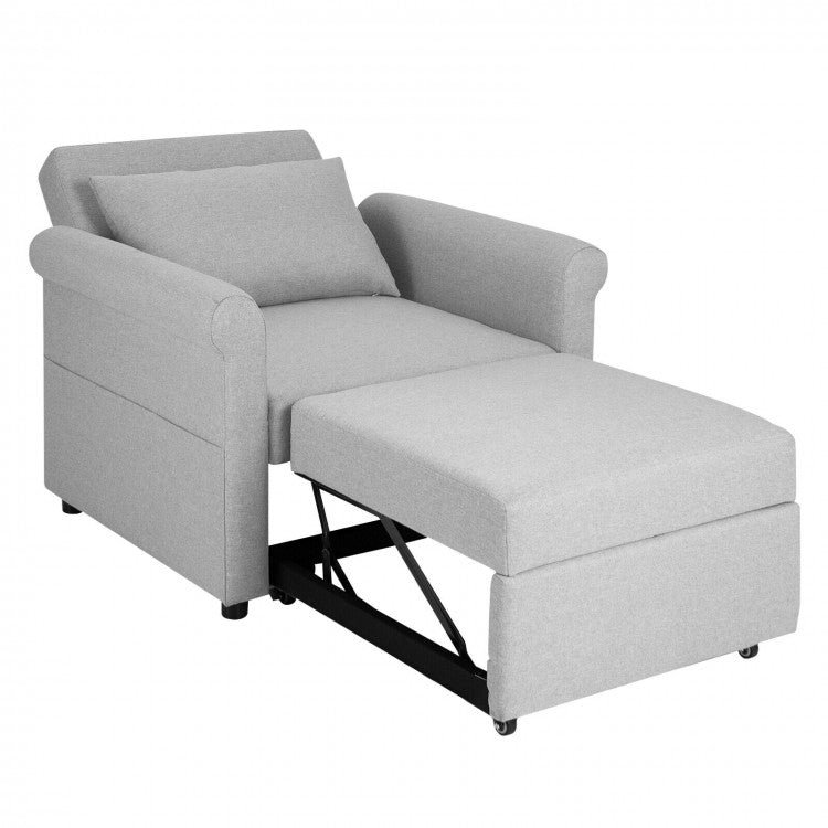 3-in-1 Multifunctional Single-Seater Armchair Sofa Convertible Folding Bed