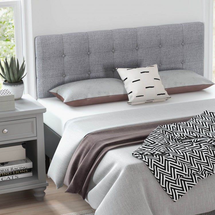 Modern Minimalist Linen Upholstered Headboard - Easy Assembly