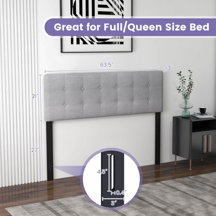 Modern Minimalist Linen Upholstered Headboard - Easy Assembly