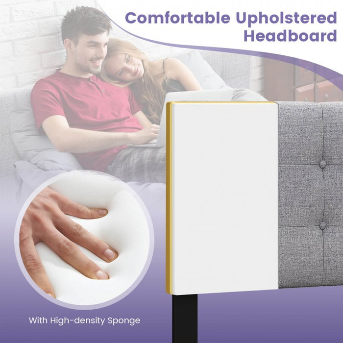 Modern Minimalist Linen Upholstered Headboard - Easy Assembly