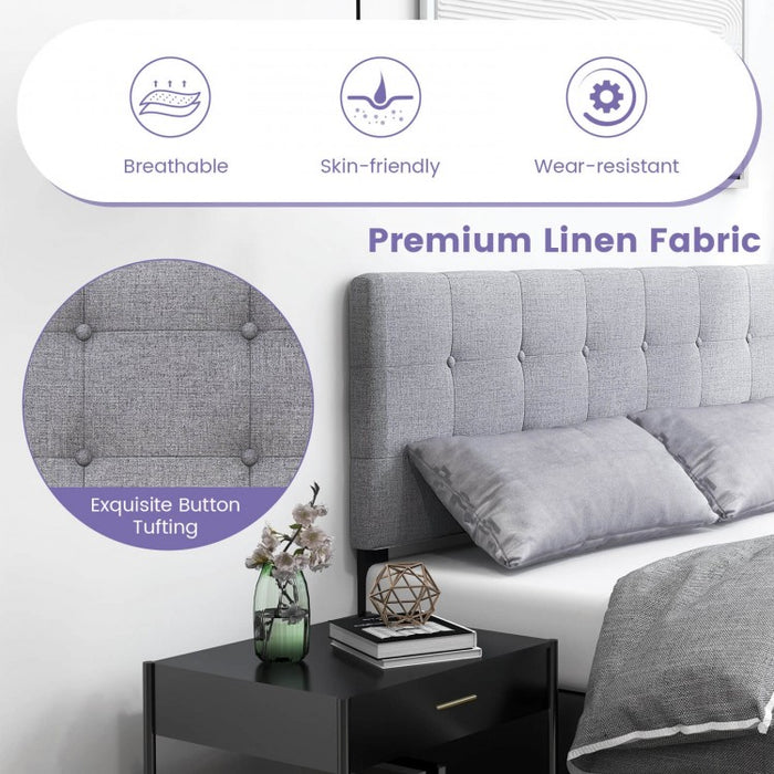 Modern Minimalist Linen Upholstered Headboard - Easy Assembly