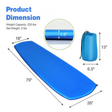Load image into Gallery viewer, Outdoor Camping Portable Blue/Green Inflatable Sleeping Pad Mattress
