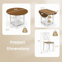 Load image into Gallery viewer, Costway Modern Round Dining Table Set with 4 Folding Wooden Chairs - Suitable for Restaurant, Café, and Tavern

