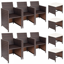 Load image into Gallery viewer, 10-Piece Outdoor Patio Fashionable Dining Set with Washable Cushions
