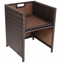 Load image into Gallery viewer, 10-Piece Outdoor Patio Fashionable Dining Set with Washable Cushions
