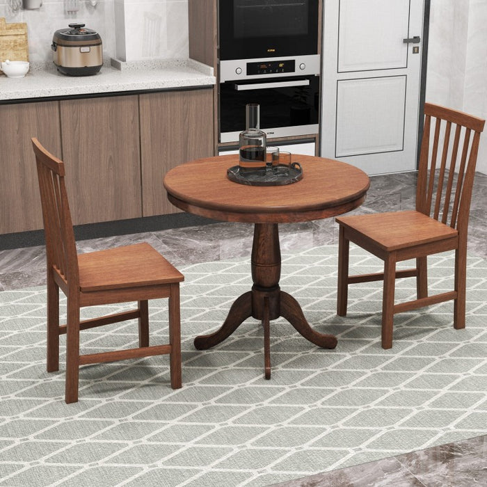 Costway Vintage Round Dining Room Table Sets of 3 - Suitable for Restaurant and Cafe