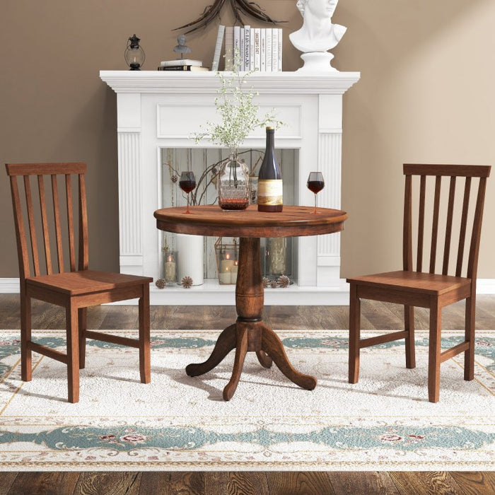 Costway Vintage Round Dining Room Table Sets of 3 - Suitable for Restaurant and Cafe