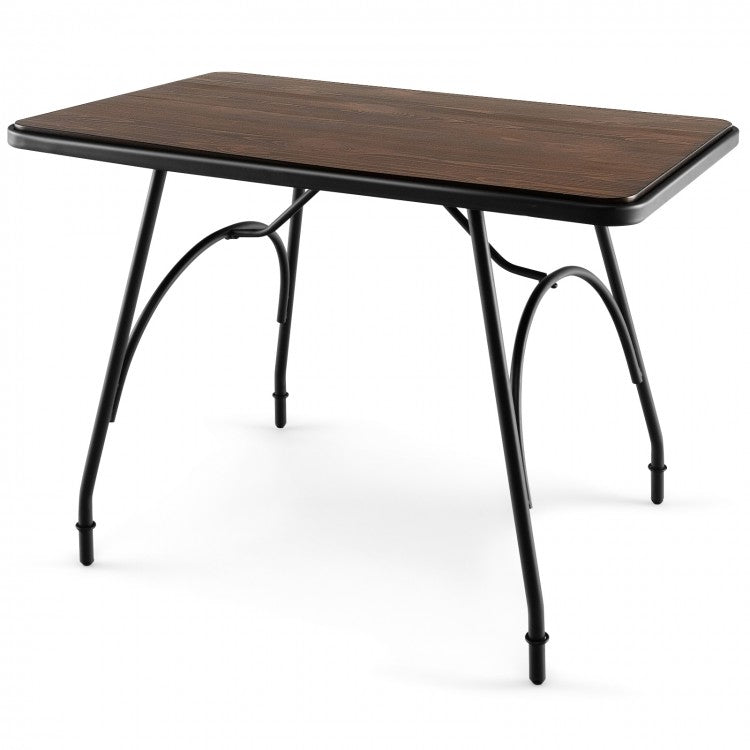 Industrial Style Dining Table with Adjustable Legs - Suitable for Kitchen and Restaurant