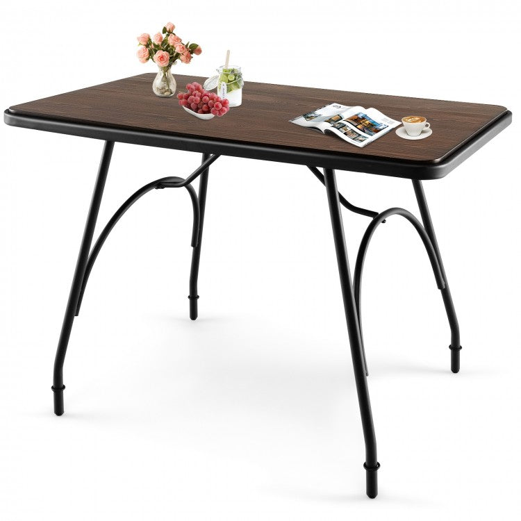 Industrial Style Dining Table with Adjustable Legs - Suitable for Kitchen and Restaurant
