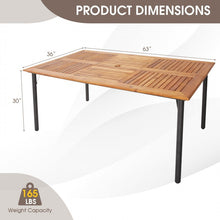 Charger l&#39;image dans la galerie, Outdoor Dining Table with Umbrella Hole and Metal Legs - Suitable for Backyard, Patio, and Gatherings
