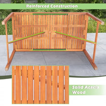 Load image into Gallery viewer, Outdoor Solid Wood Dining Table with Umbrella Hole - Seats Up to 6 People, Suitable for Patio and Backyard
