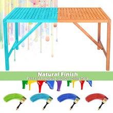 Load image into Gallery viewer, Outdoor Solid Wood Dining Table with Umbrella Hole - Seats Up to 6 People, Suitable for Patio and Backyard
