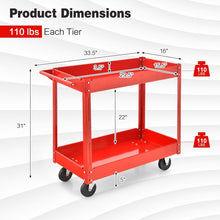 Load image into Gallery viewer, Outdoor Garden Garage 2-Tier Metal Structure Tool Cart
