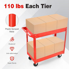 Load image into Gallery viewer, Outdoor Garden Garage 2-Tier Metal Structure Tool Cart
